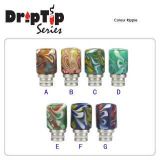 Drip Tip 510 - Colour Ripple (sklo+nerez.ocel) | typ A - Chocolate, typ B - Sand, typ C - Deep See, typ D - Mint Green, typ E - Red/Green, typ F - Dark Sky, typ G - Deep Space