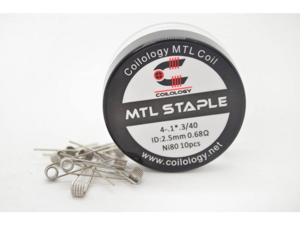 Coilology MTL STAPLE špirálky Ni80 4-.1*.3/40GA 0,68Ω - 10ks