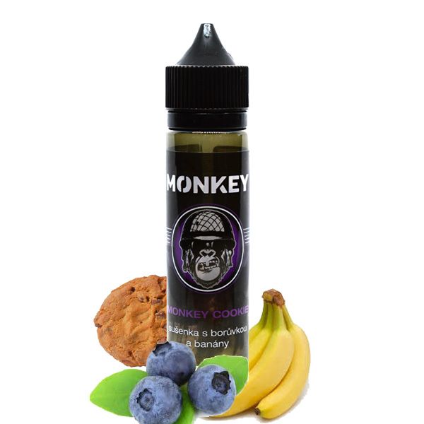 MONKEY COOKIE / Sušienka s čučoriedkami a banánmi - Monkey shake&vape 12ml Monkey liquid