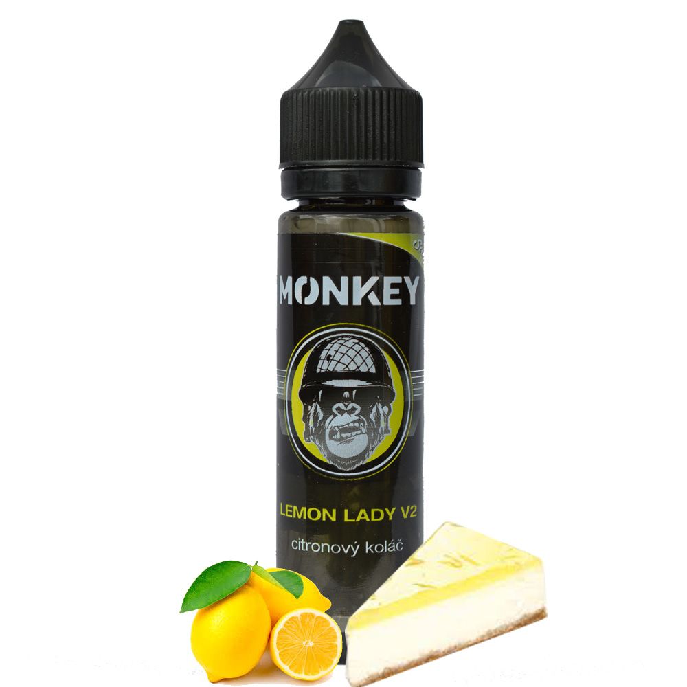 LEMON LADY V2 - citrónový koláč - Monkey shake&vape 12ml Monkey liquid