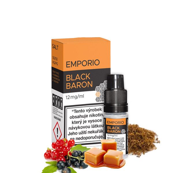 BLACK BARON (Čierne ríbezle s karamelom a tabakom) - E-liquid Emporio Salt 10ml