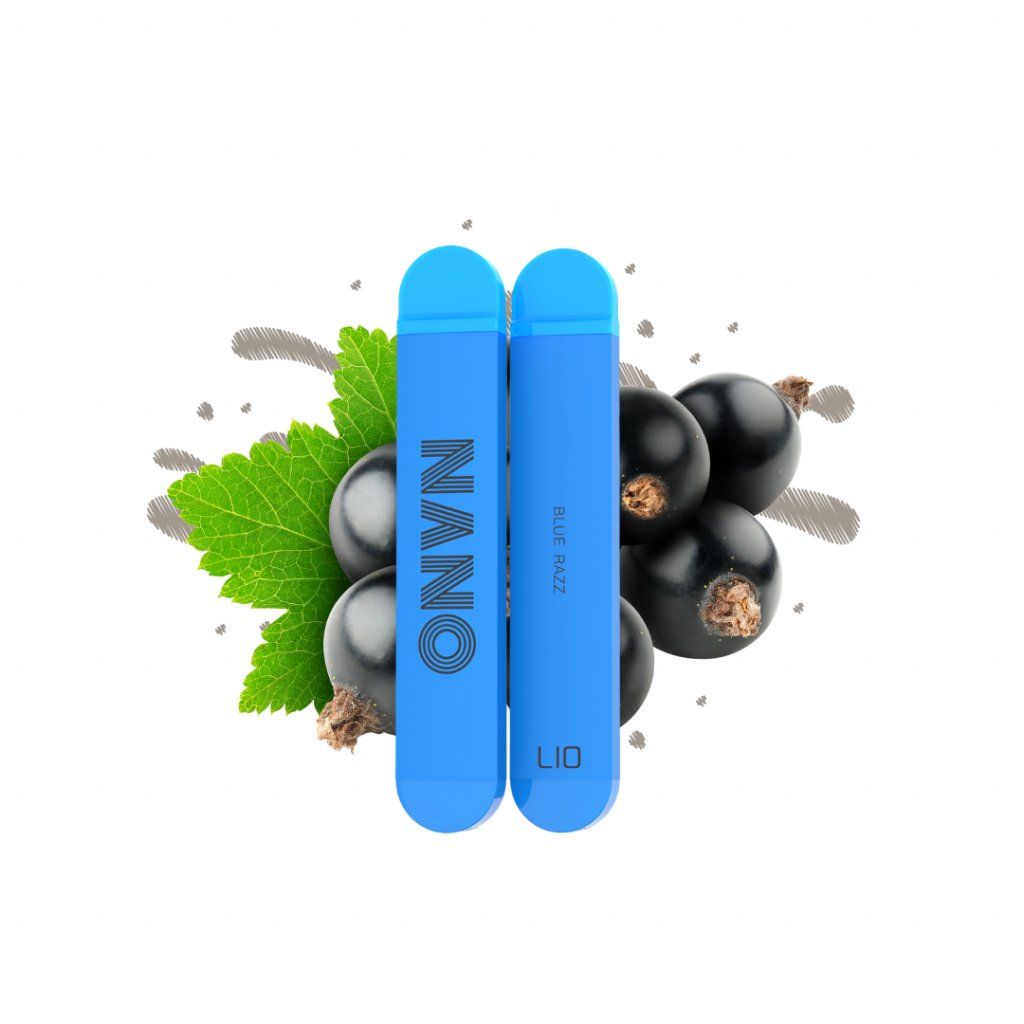 BLUE RAZZ ICE / Maliny, čučoriedky, čierne ríbezle - Lio Nano 500 mAh, 16mg Nic Salt - jednorazová e-cigareta