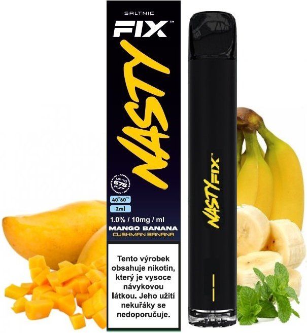 CUSHMAN BANANA / mango a banán - Nasty Juice FIX 700 mAh - jednorazová e-cigareta
