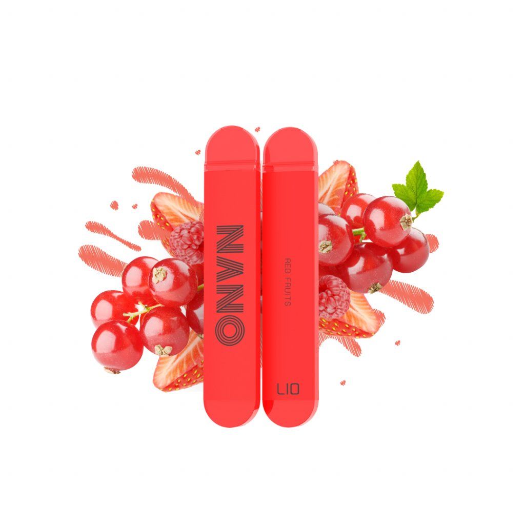 RED FRUITS / Jahody, maliny, brusnice - Lio Nano 500 mAh, 16mg Nic Salt - jednorazová e-cigareta