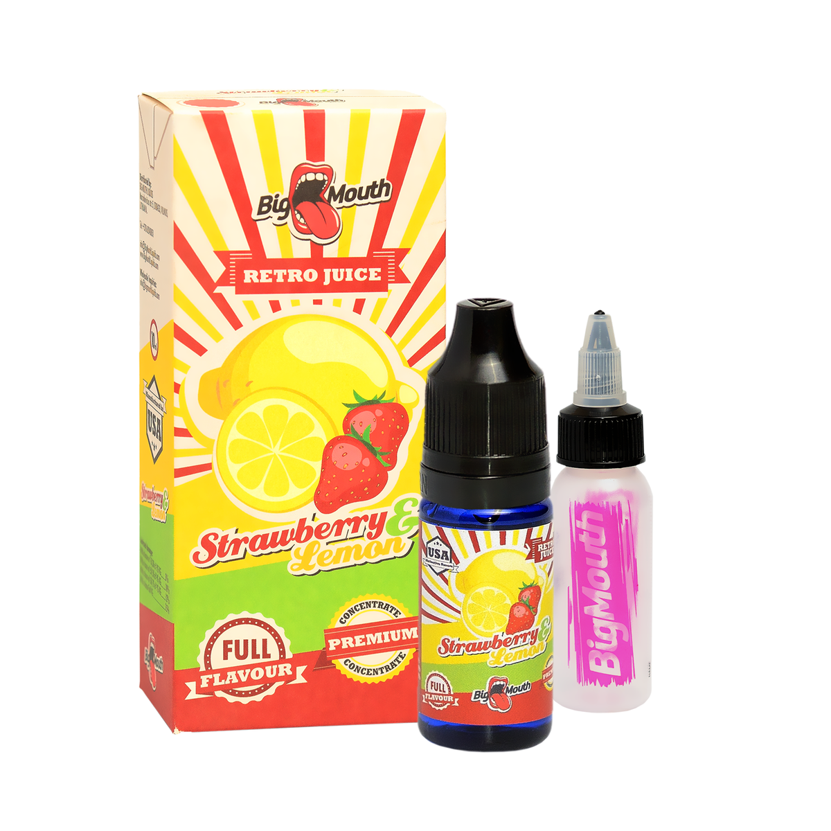 JAHODA A CITRON (Strawberry & Lemon) - aróma Big Mouth RETRO