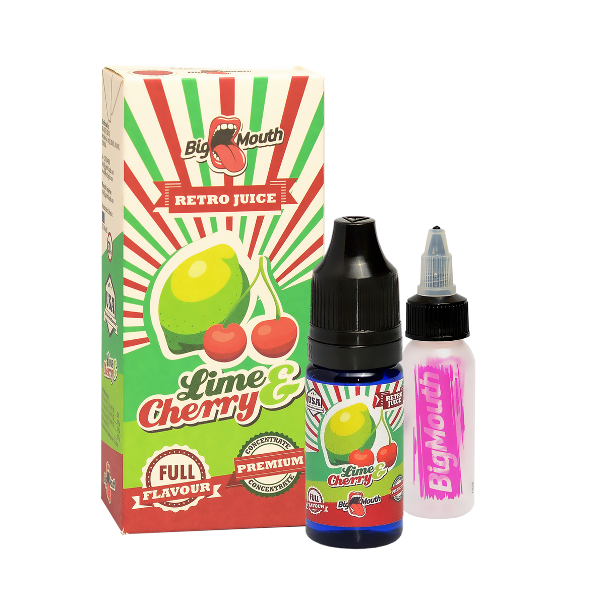LIMETKA A ČEREŠNĚ (Lime & Cherry) - aróma Big Mouth RETRO
